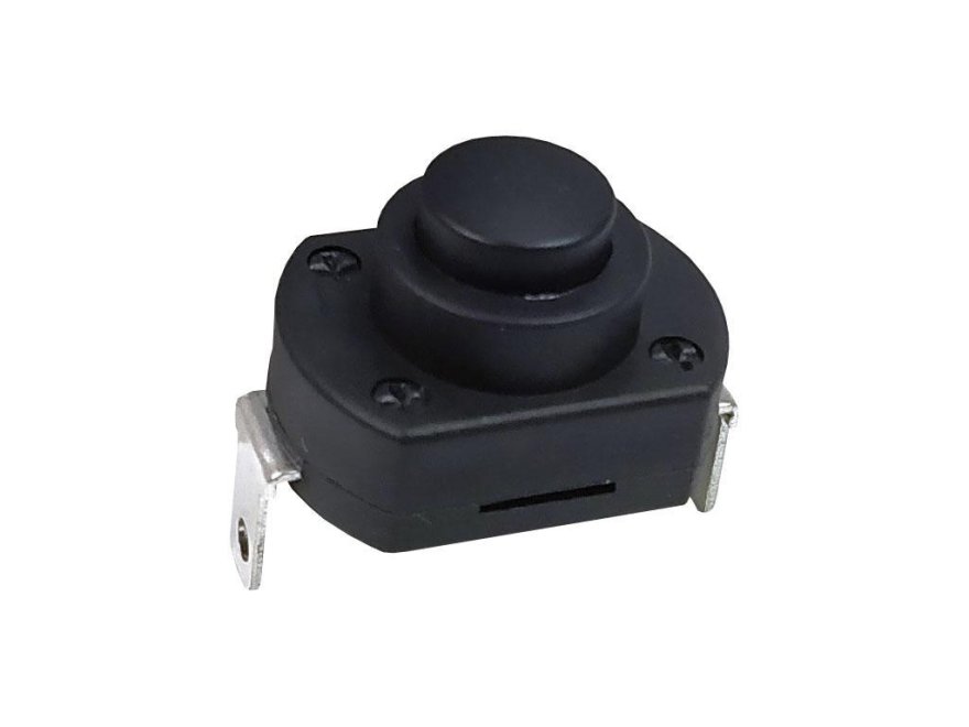 Tlačítko s aretací, izostat / mikro spínač / vypínač KAN-9 výška 13.5 mm - Kliknutím na obrázek zavřete