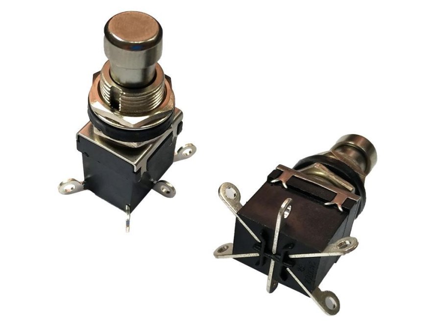 Nožní spínač PBS-24-212 250V / 2A, 2x přepínací kontakt, ZAP/ZAP, ON-(ON), bez aretace - Kliknutím na obrázek zavřete