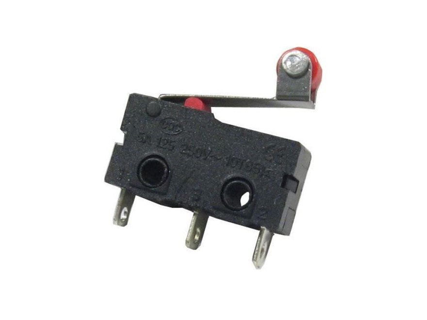 Mikrospínač do plošného spoje KW11-3Z s kladkou - Kliknutím na obrázek zavřete