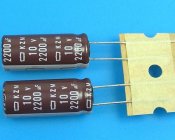 2200uF/10V - 105°C Nippon KZM kondenzátor elektrolytický, low ESR, long life, high ripple current