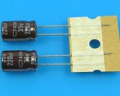 220uF/35V - 105°C Nippon KZM kondenzátor elektrolytický, low ESR, long life, high ripple current