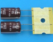 220uF/50V - 105°C Nippon KZM kondenzátor elektrolytický, low ESR, long life, high ripple current