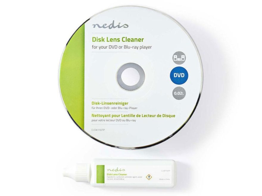DVD / Blue-ray disk čistící s kapalinou Nedis CLDK110TP - Kliknutím na obrázek zavřete