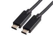 Kabel USB C 3.1 (M) propojovací USB C 3.1 (M) délka 0,5m černý