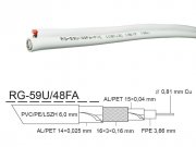 Kabel - metráž KOAX RG-59U/48FA 2x0,75mm plus 6mm koaxiální kabel 75 Ohm KK31V