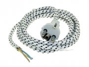Kabel síťový pro žehličku s textilním opředením, volný konec 3m