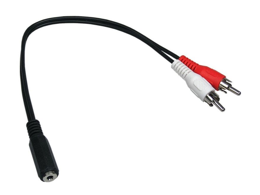 Kabel redukce 2xCINCH Stereo / 3.5mm jack Stereo 0.3m - Kliknutím na obrázek zavřete
