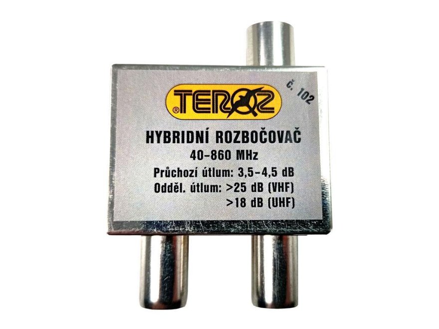 anténní hybridní rozbočovač TV s 2 výstupy č.102 IEC - Kliknutím na obrázek zavřete