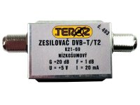 anténní zesilovač DVB-T / DVB-T2 20dB TEROZ č.493 F