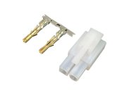 Napájecí konektor Tamiya, samice, 2 piny, zlacený, rozteč 6,2mm