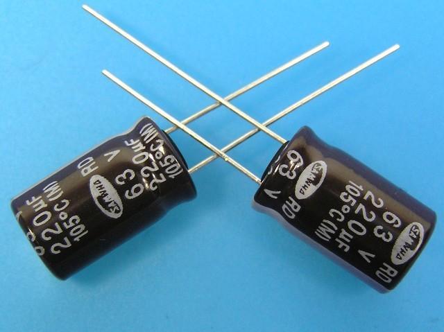 220uF/63V - 105°C Samwha RD kondenzátor elektrolytický - Kliknutím na obrázek zavřete