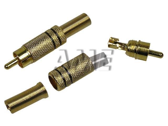 Konektor CINCH GOLD 2xčerný pruh - Kliknutím na obrázek zavřete